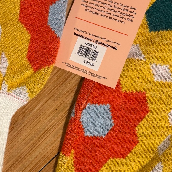 NWT Ban.do Floral Quilted Balloon Sleeve Sweater Size S - Picture 5 of 14